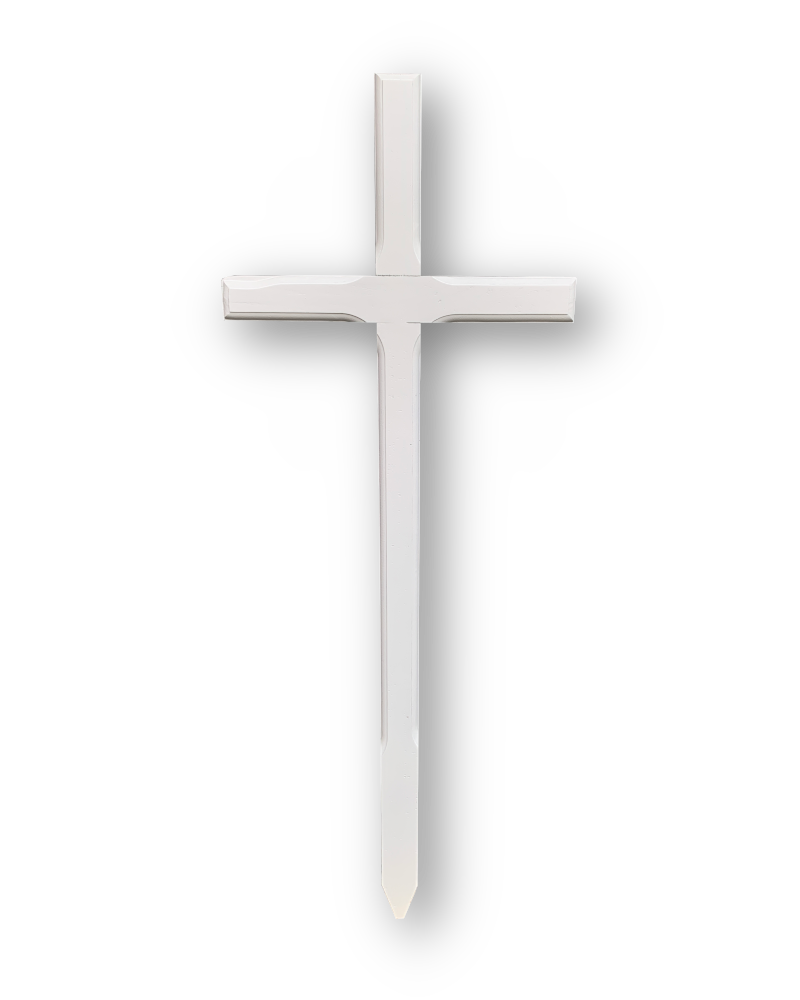 Krzyż Procesyjny Olchowy Biały Dziecięcy