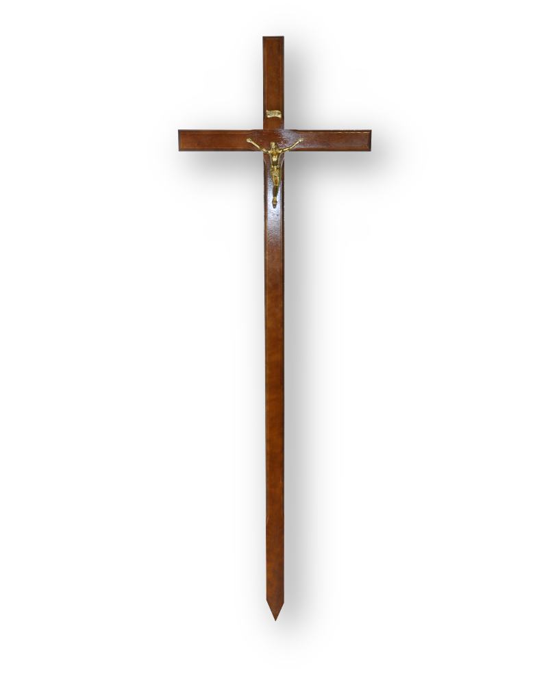 Krzyż Procesyjny Olchowy Ciemny